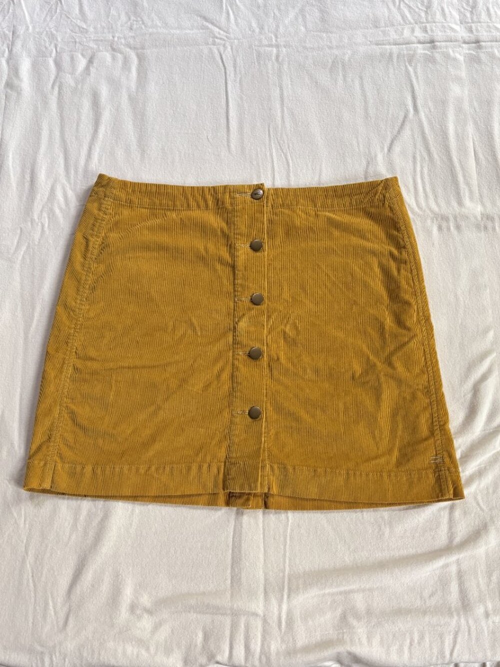 Toad&Co Cruiser Cord Skirt Mustard Yellow Womens 10
